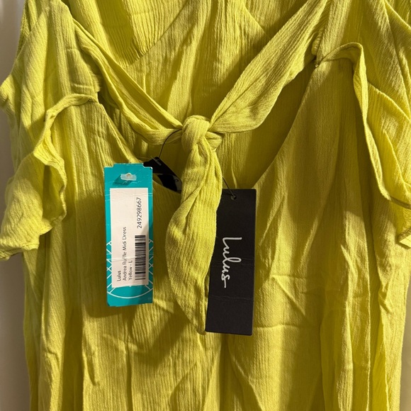 Lulu's Vibrant Yellow High Low Dress - Size L - Picture 5 of 8